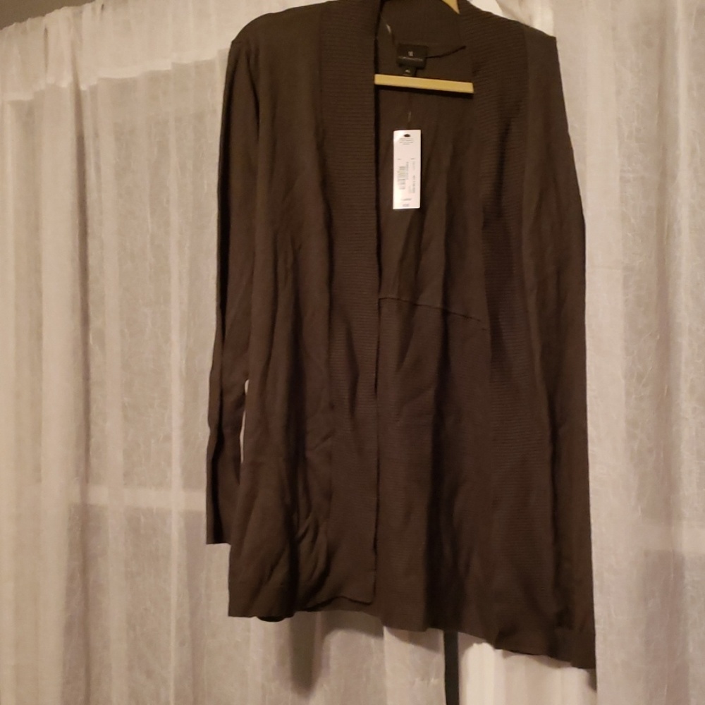 Olive green long cardi